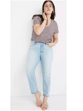 Madewell The Petite Perfect Vintage High Rise Cotton Mom Jean Size 34P NWT